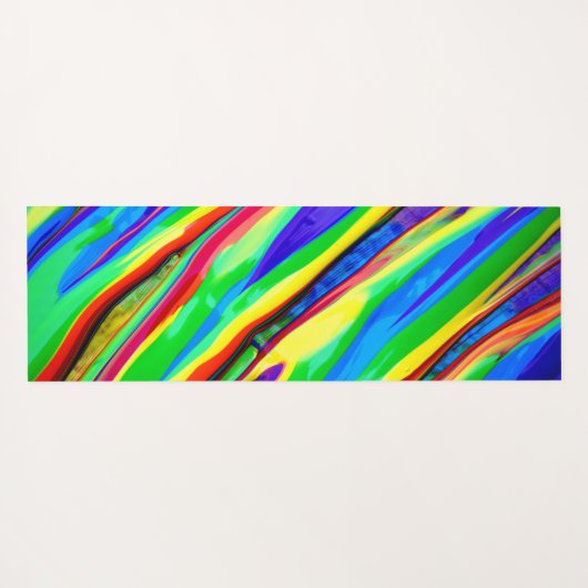 Abstracte regenboogverf yogamat (Achterkant (horizontaal))