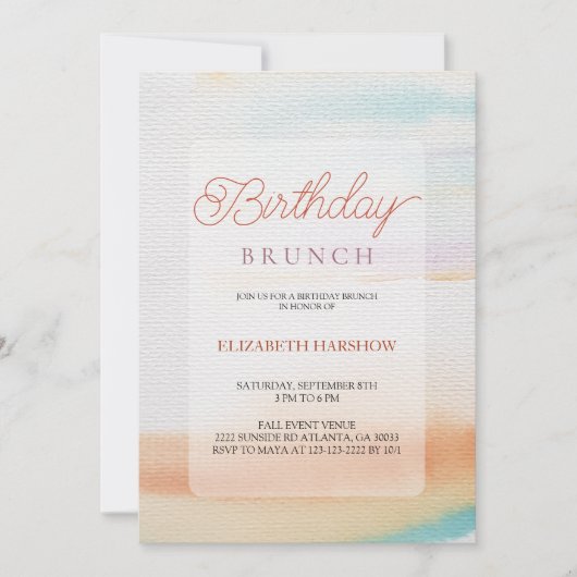 Abstracte regenboogverjaardag kaart (Voorkant)