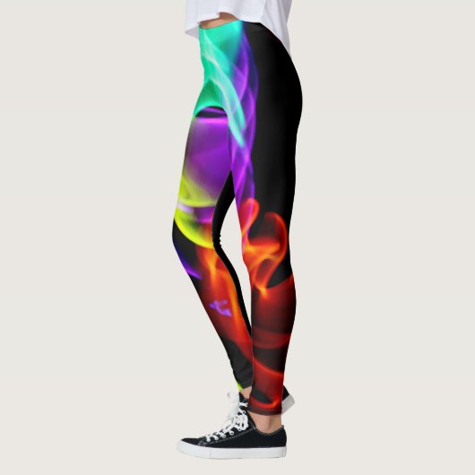Abstracte regenboogverlichting leggings (Links)
