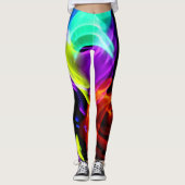 Abstracte regenboogverlichting leggings (Voorkant)