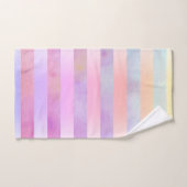 Abstracte regenboogvloerstrips in Waterverf Bad Handdoek (Handdoek)