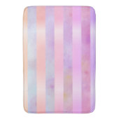Abstracte regenboogvloerstrips in Waterverf Badmat (Voorkant Verticaal)