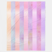 Abstracte regenboogvloerstrips in Waterverf Fleece Deken (Voorkant)