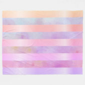 Abstracte regenboogvloerstrips in Waterverf Fleece Deken (Voorkant (Horizontaal))