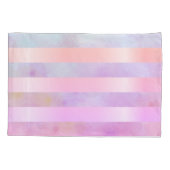 Abstracte regenboogvloerstrips in Waterverf Kussensloop (Achterkant)