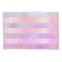 Abstracte regenboogvloerstrips in Waterverf Kussensloop