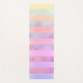 Abstracte regenboogvloerstrips in Waterverf Yogamat (Voorkant)