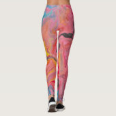 Abstracte regenboogwaterval leggings (Achterkant)