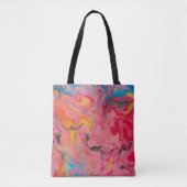 Abstracte regenboogwaterval tote bag (Voorkant)