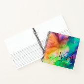 Abstracte regenboogWaterverf Notitieboek (Binnen)