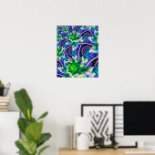 Abstracte Regenboogwolk Poster (Thuiskantoor)