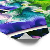 Abstracte Regenboogwolk Poster (Hoek)