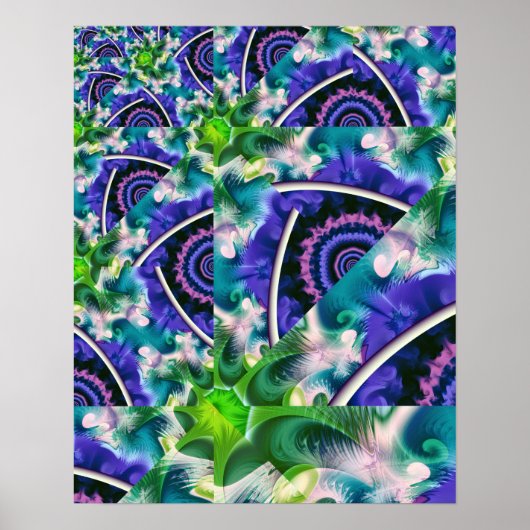 Abstracte Regenboogwolk Poster (Voorkant)