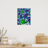 Abstracte Regenboogwolk Poster (Keuken)
