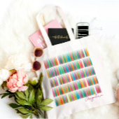 Abstracte regendropjes patroon Aangepaste naam Tote Bag