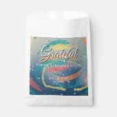 Abstracte regendruppelpenseelstreek dankbaar bedankzakje (Voorkant)