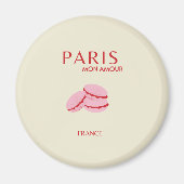 Abstracte reistracht met Retro Pastel Paris Magneet (Voorkant)