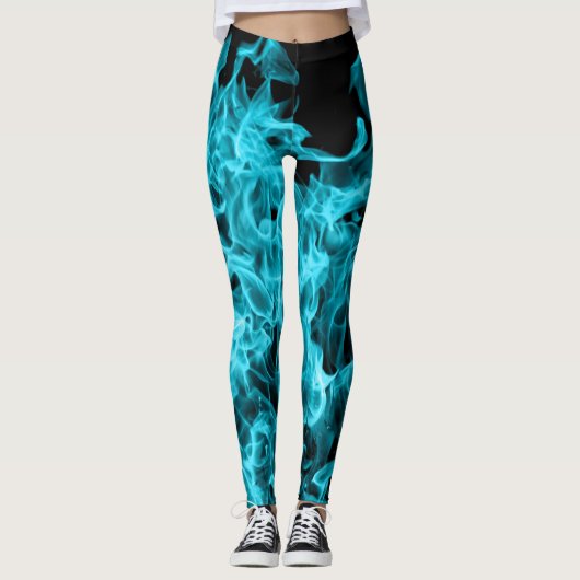 Abstracte rendie moderne brandlucht leggings (Voorkant)