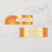 Abstracte rendy naam Retro Wave Mini Visitekaartje (Voorkant / Achterkant)