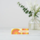 Abstracte rendy naam Retro Wave Mini Visitekaartje (Staand voorkant)