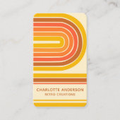 Abstracte rendy naam Retro Wave Visitekaartje (Voorkant)