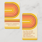 Abstracte rendy naam Retro Wave Visitekaartje (Voorkant / Achterkant)