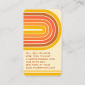 Abstracte rendy naam Retro Wave Visitekaartje (Achterkant)