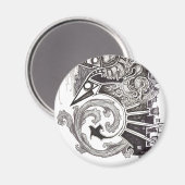 Abstracte reptielen magneet (Voorkant / Achterkant)