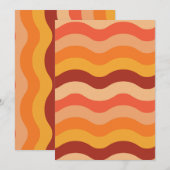 Abstracte retro 70s groovy funky gepersonaliseerde bedankkaart (Voorkant / Achterkant)