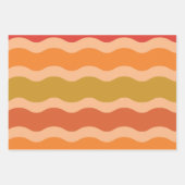 Abstracte retro 70s groovy funky waves inpakpapier vel (Voorkant)