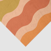 Abstracte retro 70s groovy funky waves tissuepapier (Detail)