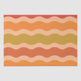 Abstracte retro 70s groovy funky waves tissuepapier