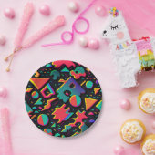 Abstracte Retro 80s 90s Thema Party Borden Papieren Bordje (Feest)