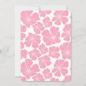 Abstracte Retro Anjer Roze Kamille Verjaardag Kaart (Achterkant)