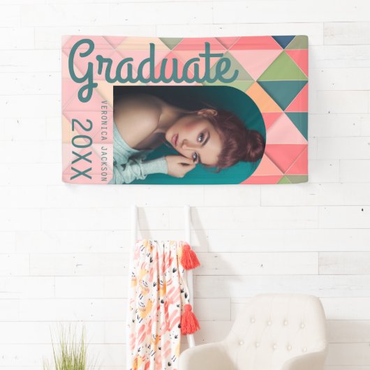 Abstracte Retro Arch Photo Afstuderen Banner (Insitu)