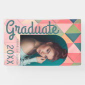 Abstracte Retro Arch Photo Afstuderen Banner (Horizontaal)