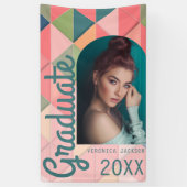 Abstracte Retro Arch Photo Afstuderen Banner (Verticaal)