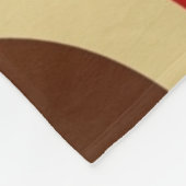 Abstracte retro art | Geel en bruin design Fleece Deken (Hoek)