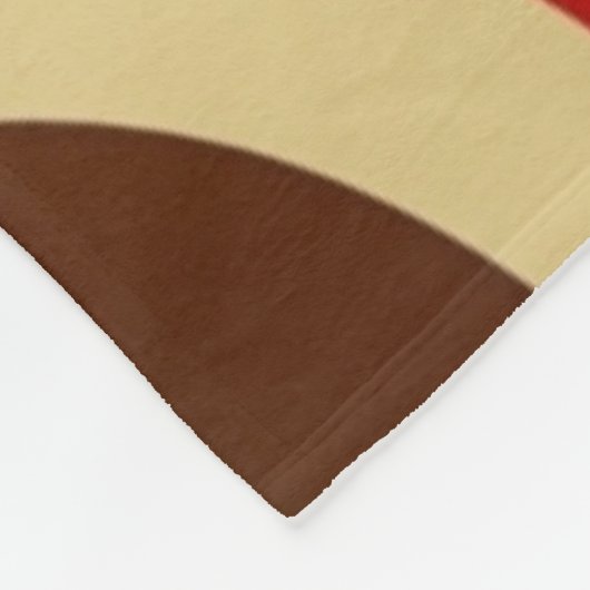 Abstracte retro art | Geel en bruin design Fleece Deken (Hoek)