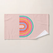 Abstracte Retro Colorful Rainbow Bad Handdoek (Handdoek)