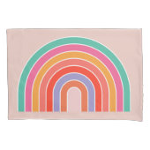 Abstracte Retro Colorful Rainbow Kussensloop (Voorkant)
