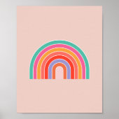 Abstracte Retro Colorful Rainbow Poster (Voorkant)