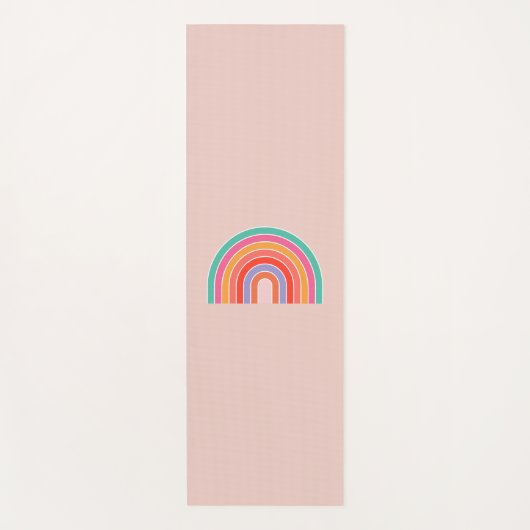 Abstracte Retro Colorful Rainbow Yogamat (Voorkant)