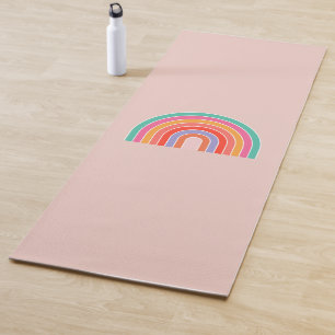 Abstracte Retro Colorful Rainbow Yogamat