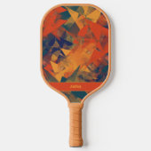 Abstracte Retro Cool Pattern Monogramed Sports Pro Pickleball Paddle (Voorkant)