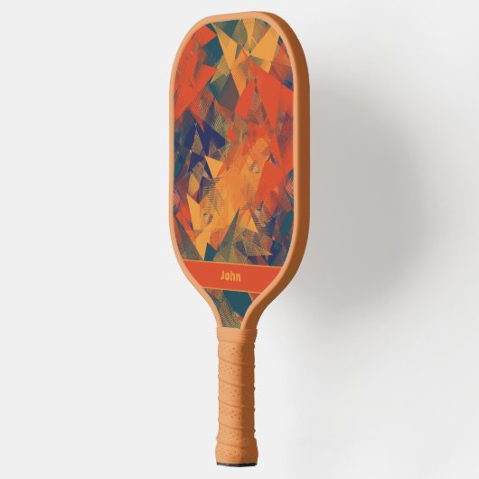 Abstracte Retro Cool Pattern Monogramed Sports Pro Pickleball Paddle (Links)