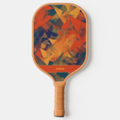 Abstracte Retro Cool Pattern Monogramed Sports Pro Pickleball Paddle (Achterkant)