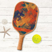 Abstracte Retro Cool Pattern Monogramed Sports Pro Pickleball Paddle