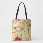 Abstracte Retro Flowers Tote Bag (Voorkant)