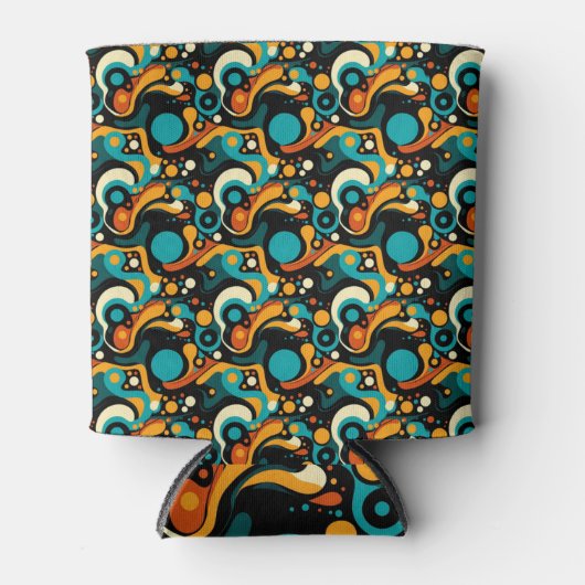 Abstracte retro funk blikjeskoeler (Voorkant)